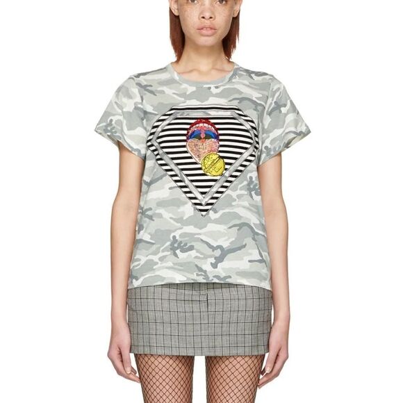 MARC JACOBS Grey Julia Verhoeven Edition Camo
Mouth T-Shirt size XS - Picture 2 of 9